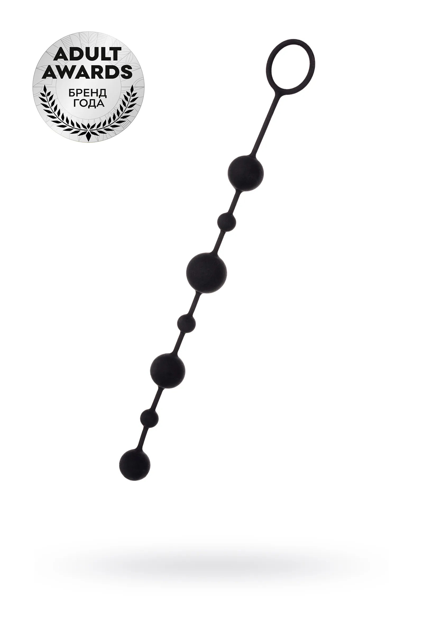 Анальная цепочка  TOYFA A-Toys CORON, силикон, черный, 35,9см