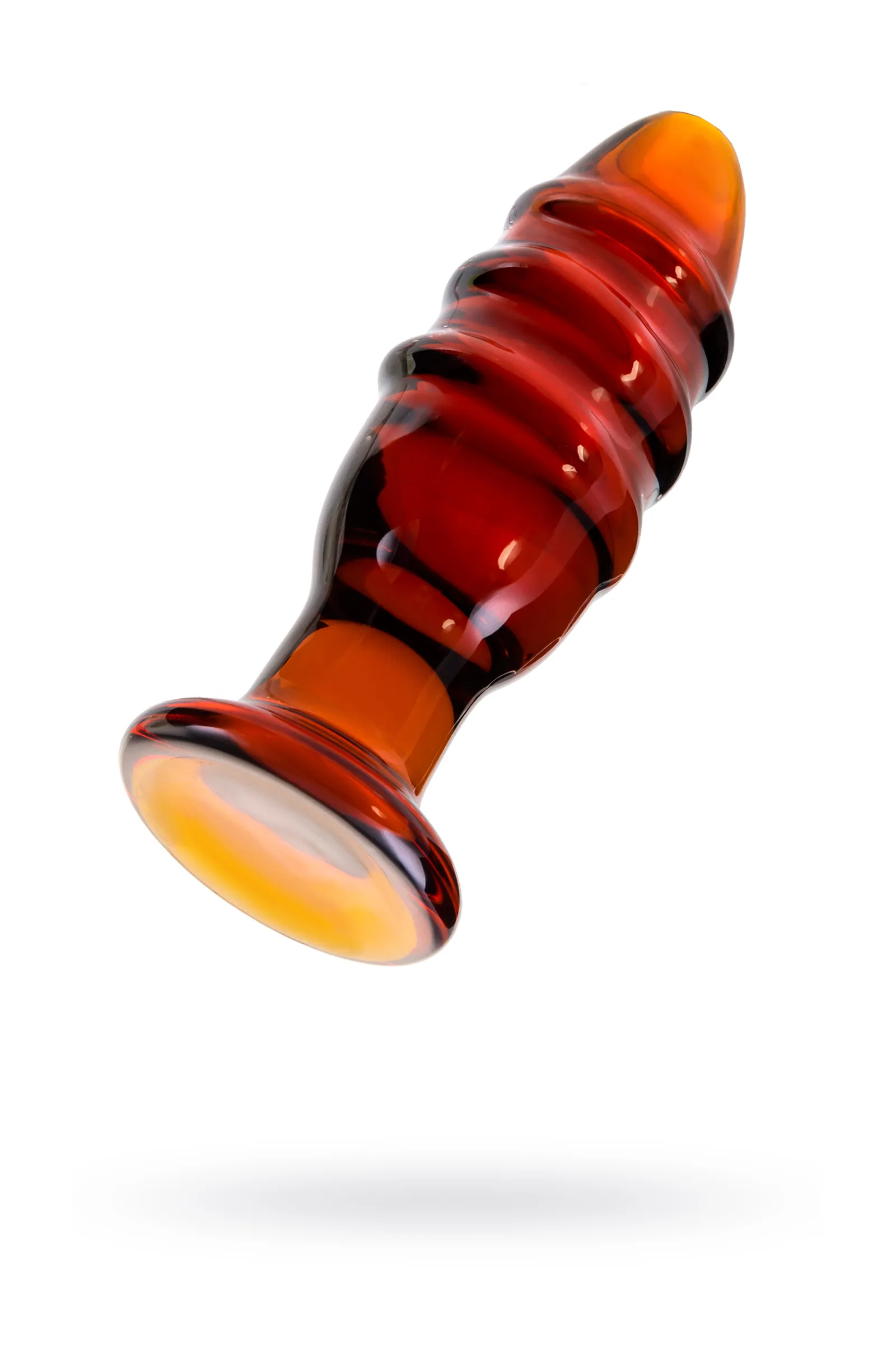 Анальная втулка Sexus Glass, стекло, коричневая 12,5 см, Ø 4 см