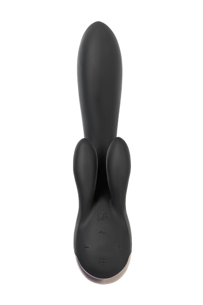 Вибромассажер Satisfyer Double Flex Connect App, черный, силикон