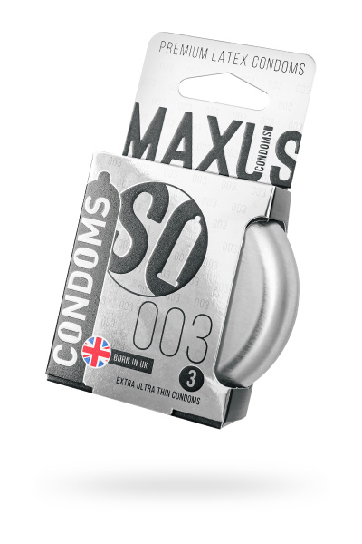 Презервативы Maxus, тонкие,железный кейс,3 шт.