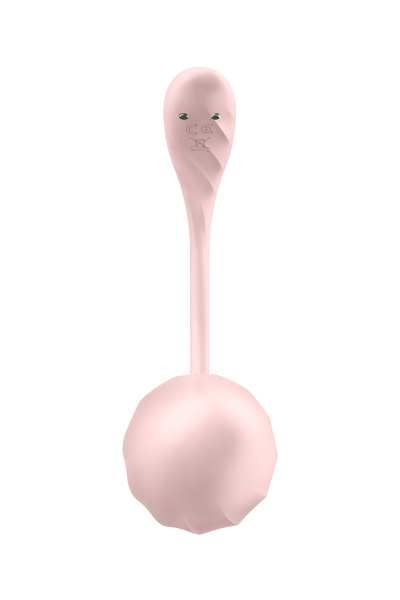 Виброяйцо Satisfyer Ribbed Petal с пультом ДУ, розовое, 7,8 см
