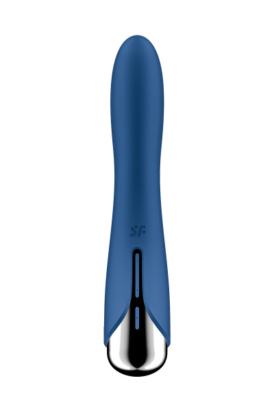 Вибратор для точки G  с ротацией Satisfyer Spinning Vibe 1, силикон, синий, 17,8 см