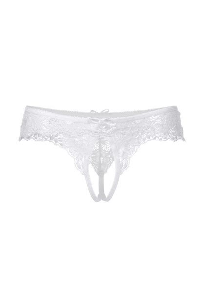 Трусики эротические Erolanta Lingerie Collection кружевные белые, XXL