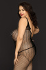 Костюм-сетка и стринги Candy Girl Angelle черные, 2XL