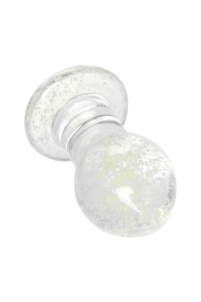 Анальная втулка Sexus Glass светящаяся в темноте, стекло, 9 см