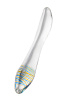Двусторонний фаллоимитатор Sexus Glass, стекло, прозрачный , 22 см