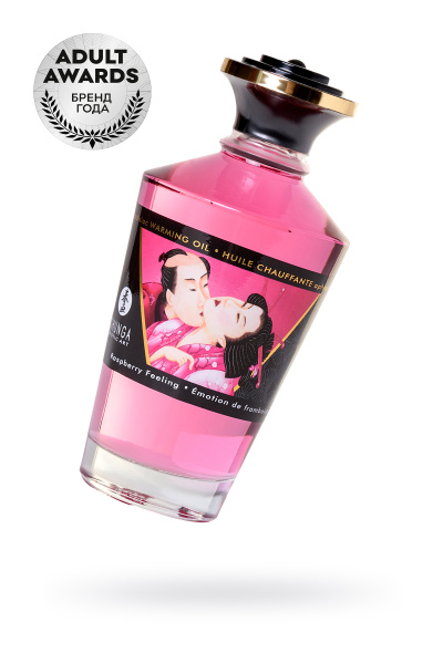 Массажное масло возбуждающее Shunga Малина,  натуральное, 100 мл