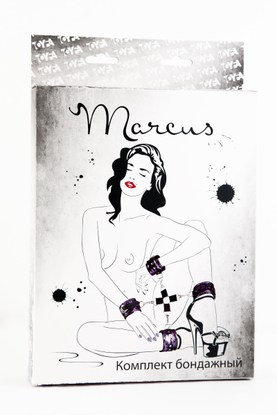 Бондажный комплект (кружевной), TOYFA Marcus, пурпурный, 36.0 см