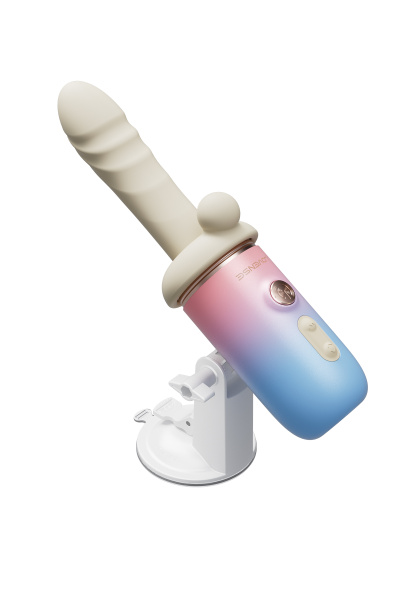 Портативная мини секс-машина с подогревом LOVENSE Spinel, силикон, АБС-пластик, белый