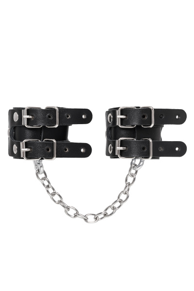 Наручники-браслеты Pecado BDSM, с двумя ремешками, натуральная кожа