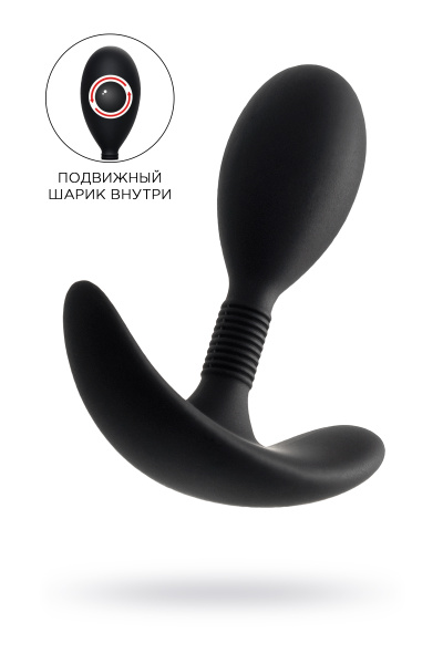 Анальная втулка TOYFA A-Toys Tord S, силикон, черная, 8,5 см