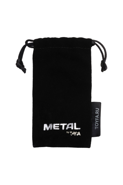 Анальная втулка  TOYFA Metall, фиолетовая, с  фиолетовым кристаллом, 8,2 см, Ø3,4 см, 85 гр
