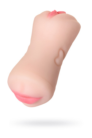 Мастурбатор реалистичный TOYFA Juicy Pussy Pretty Mouth, рот и вагина, Softskin, телесный,17 см