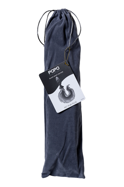 Анальная втулка  с декоративным хвостом TOYFA POPO Pleasure, Бело-фиолетовый, Ø 3,3