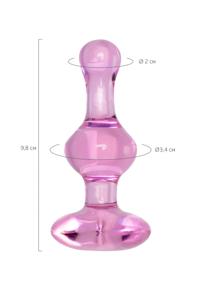 Анальная втулка Sexus Glass, стекло,9,8 см