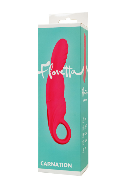 Вибратор для точки G с двигающейся головкой Flovetta CARNATION, силикон, розовый, 19 см